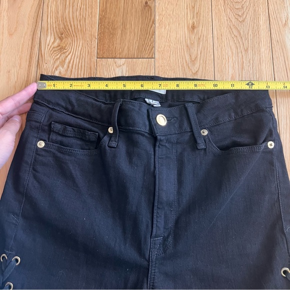 Good American Womens Black Skinny Side Lace Up Jeans Size 4/27 - Picture 3 of 8